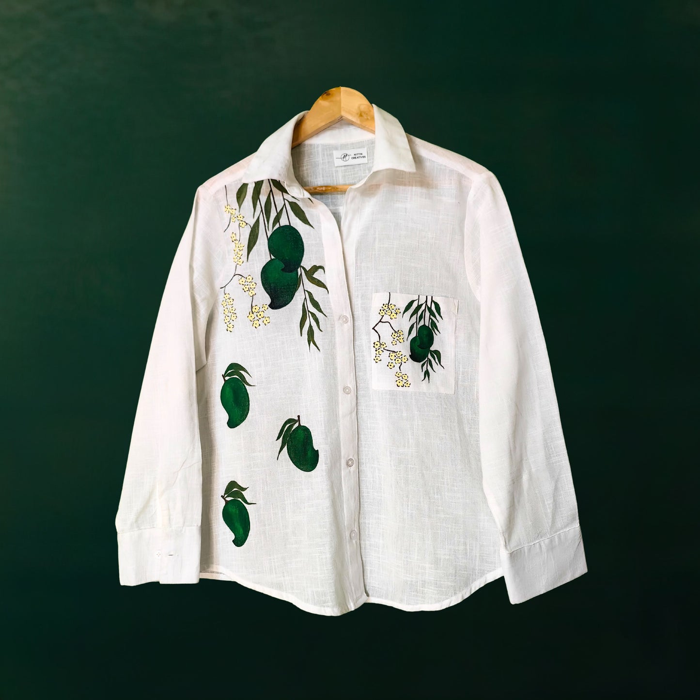 Women's Hand-Painted Mango Women's Oversized Shirt