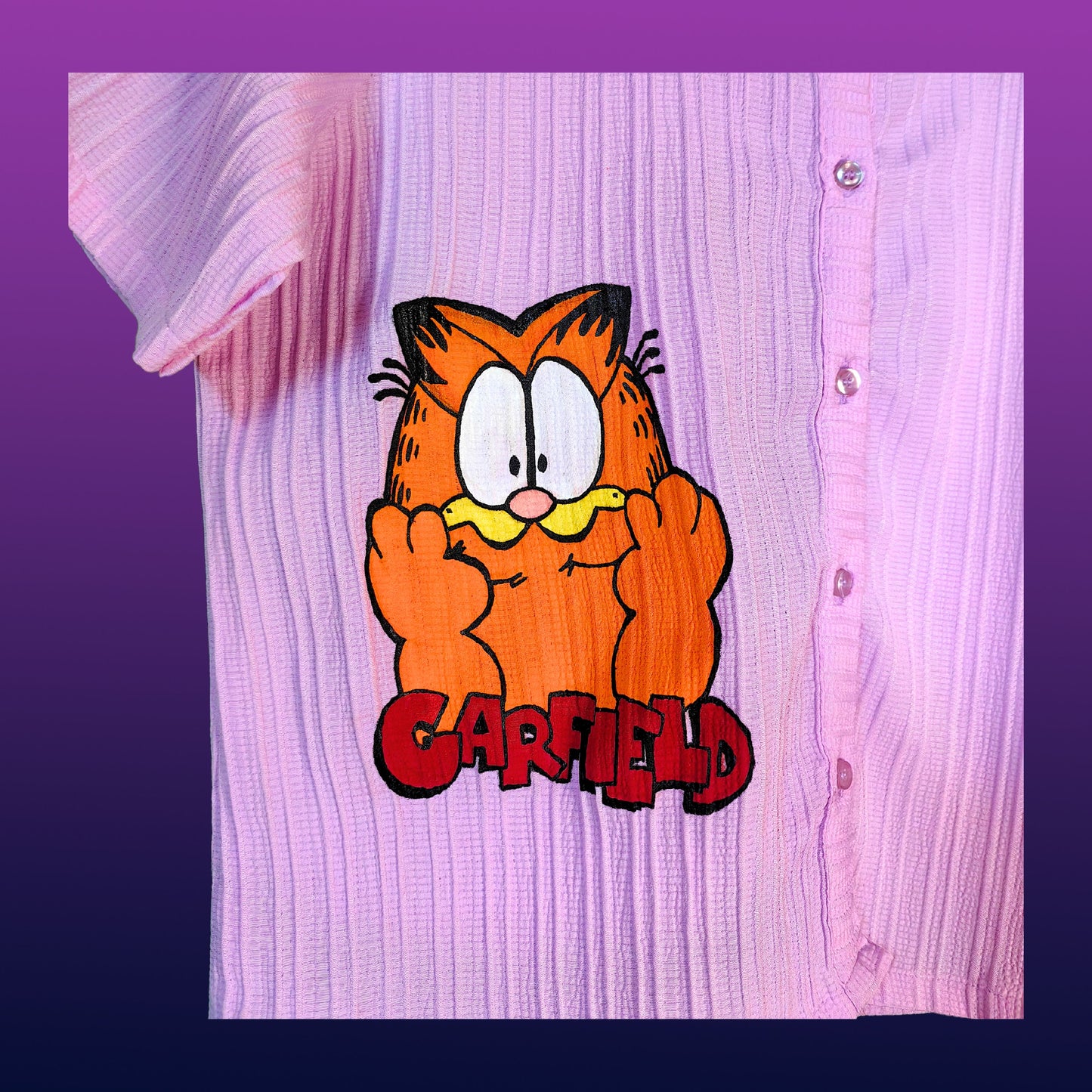 Women's Hand-Painted Garfield Co-Ord Set