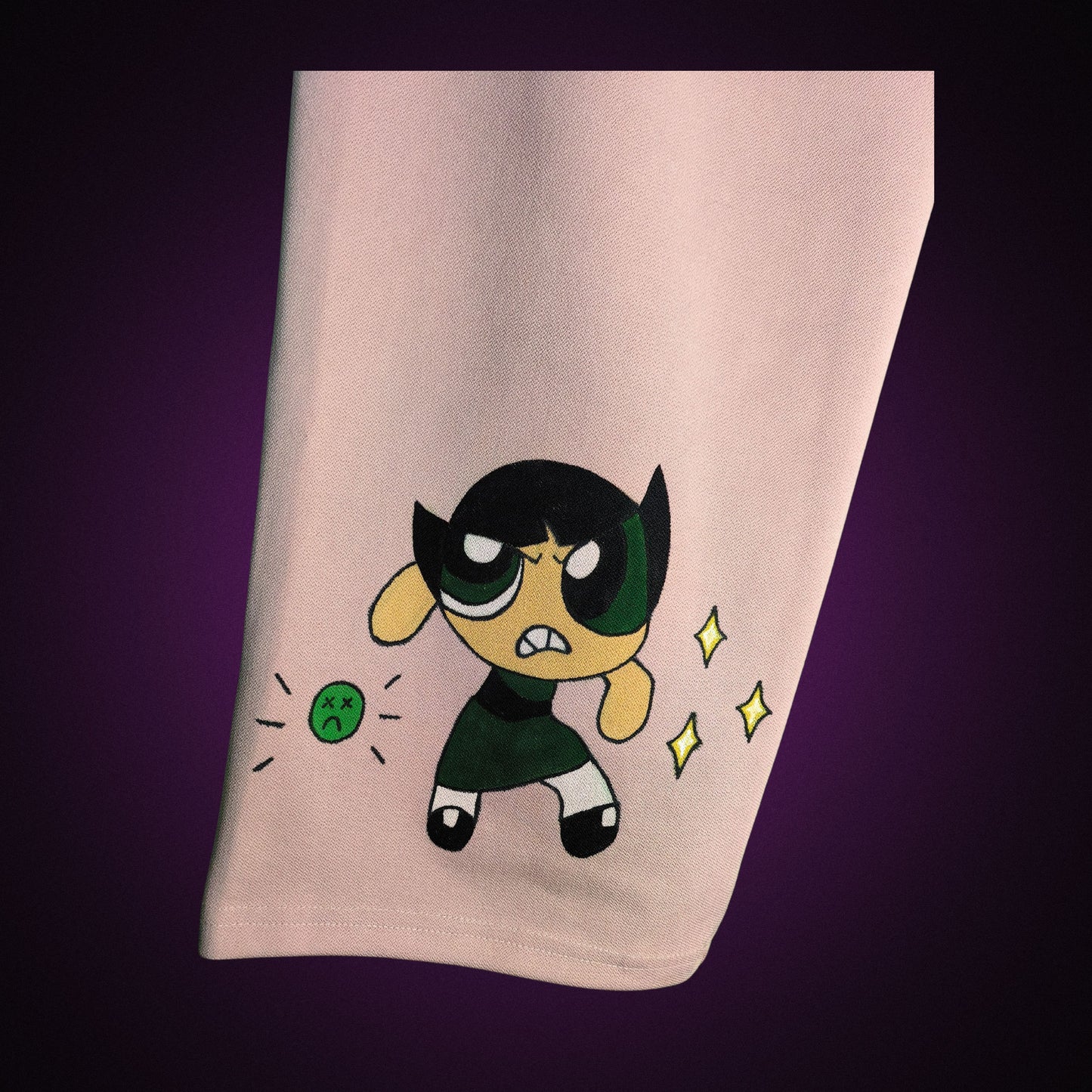 Women's Hand-Painted Power Puff Girls Co-Ord Set