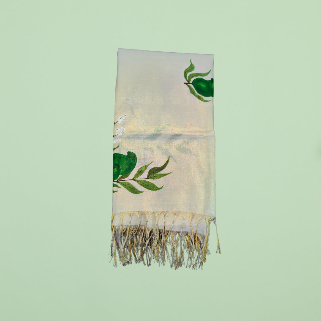 Women's Hand-Painted Mango Dupatta