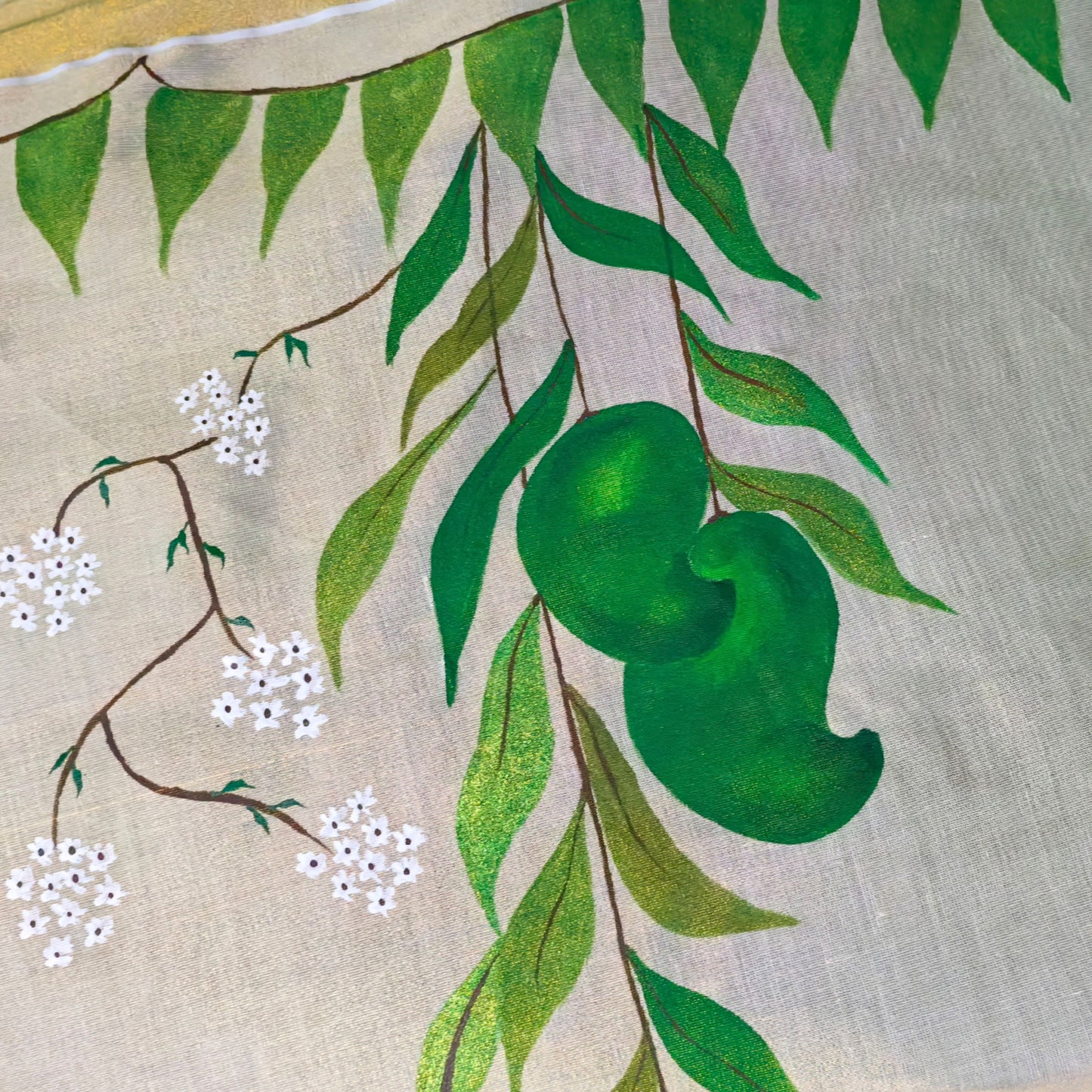 Women's Hand-Painted Mango Dupatta