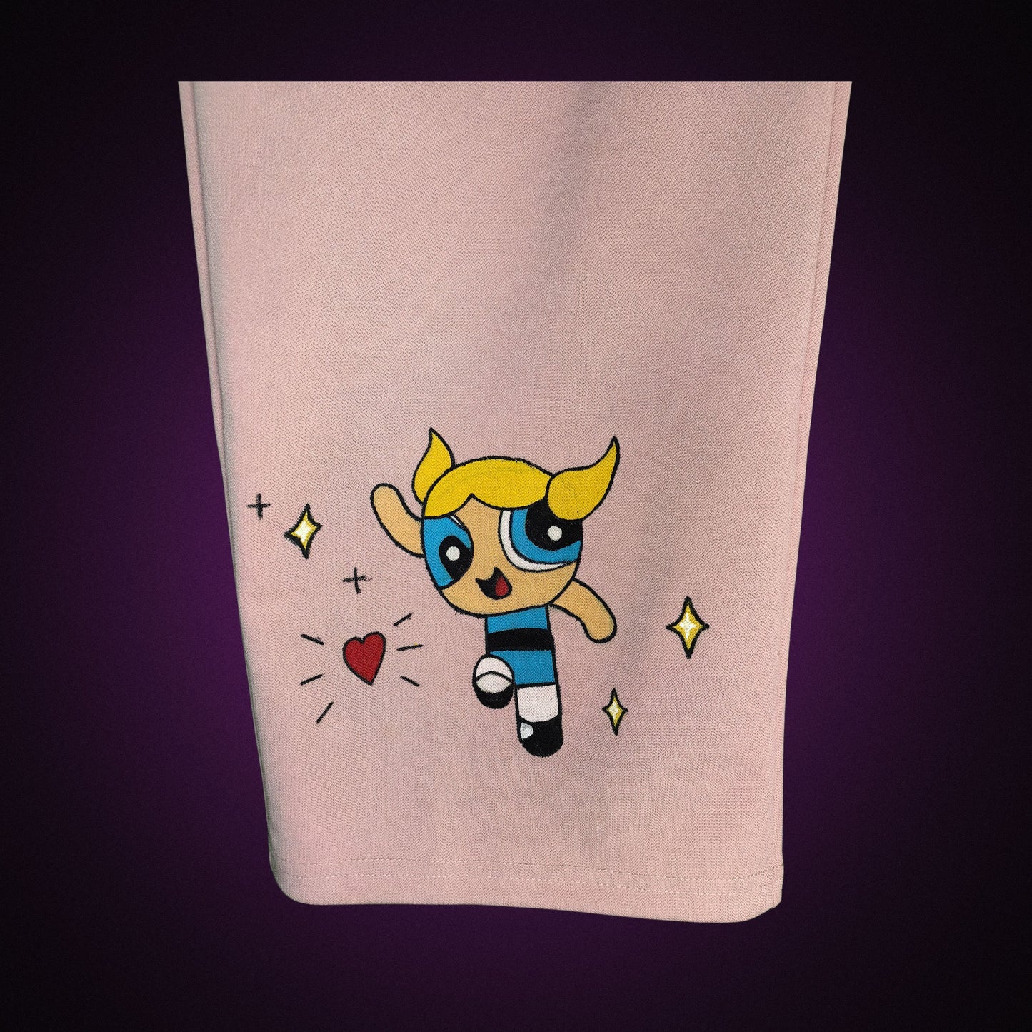 Women's Hand-Painted Power Puff Girls Co-Ord Set