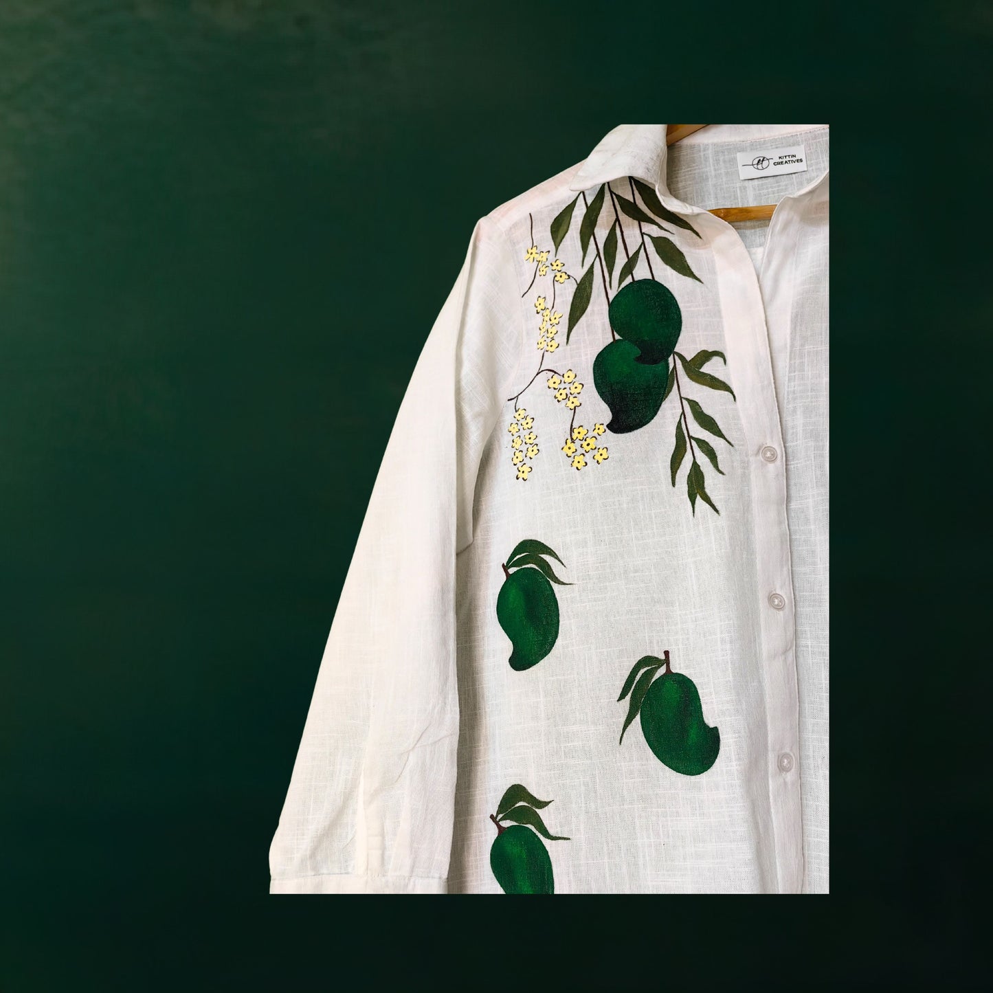Women's Hand-Painted Mango Women's Oversized Shirt