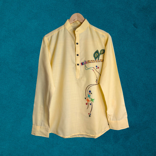 Men's Hand-Painted Bansuri Shirt