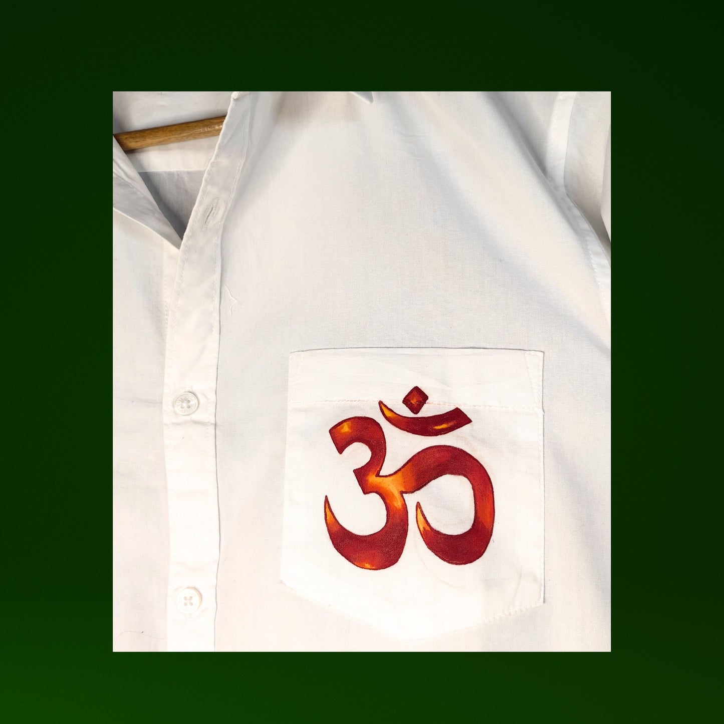 Men's Hand-Painted Lotus - Om Shirt