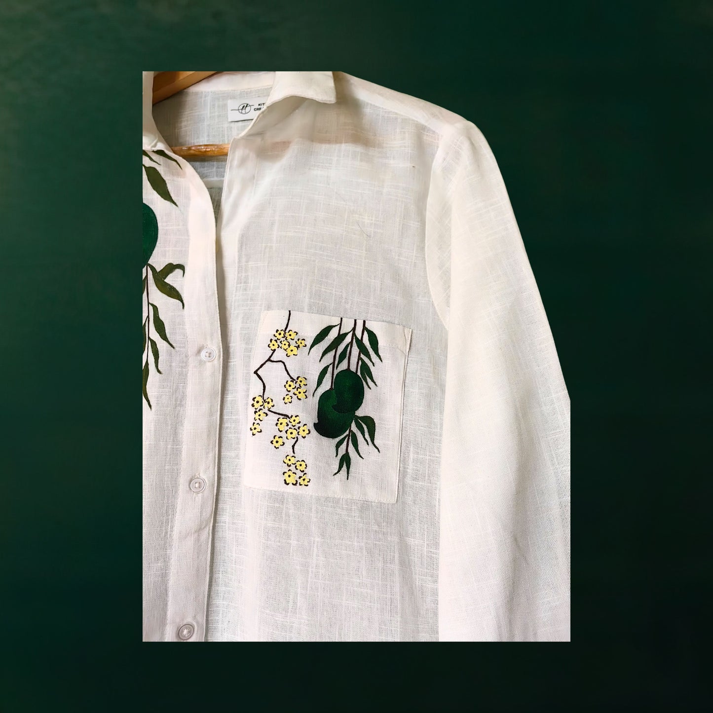 Women's Hand-Painted Mango Women's Oversized Shirt