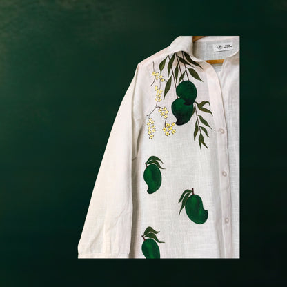 Women's Hand-Painted Mango Women's Oversized Shirt